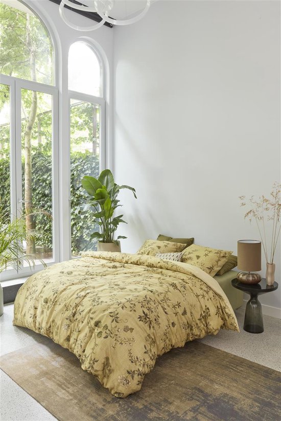 Beddinghouse Charlotte dekbedovertrek - Lits-Jumeaux - 240x200/220 - Olijfgroen van Merkloos — afbeelding 4