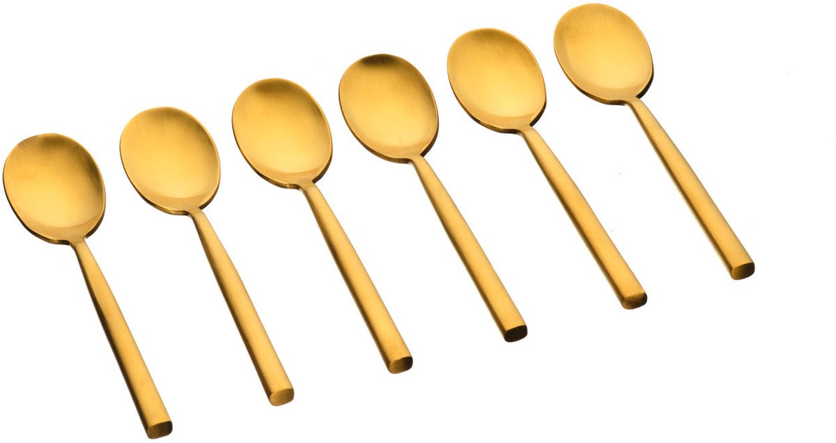 Set van 6 Kleine lepels NILS - Goud