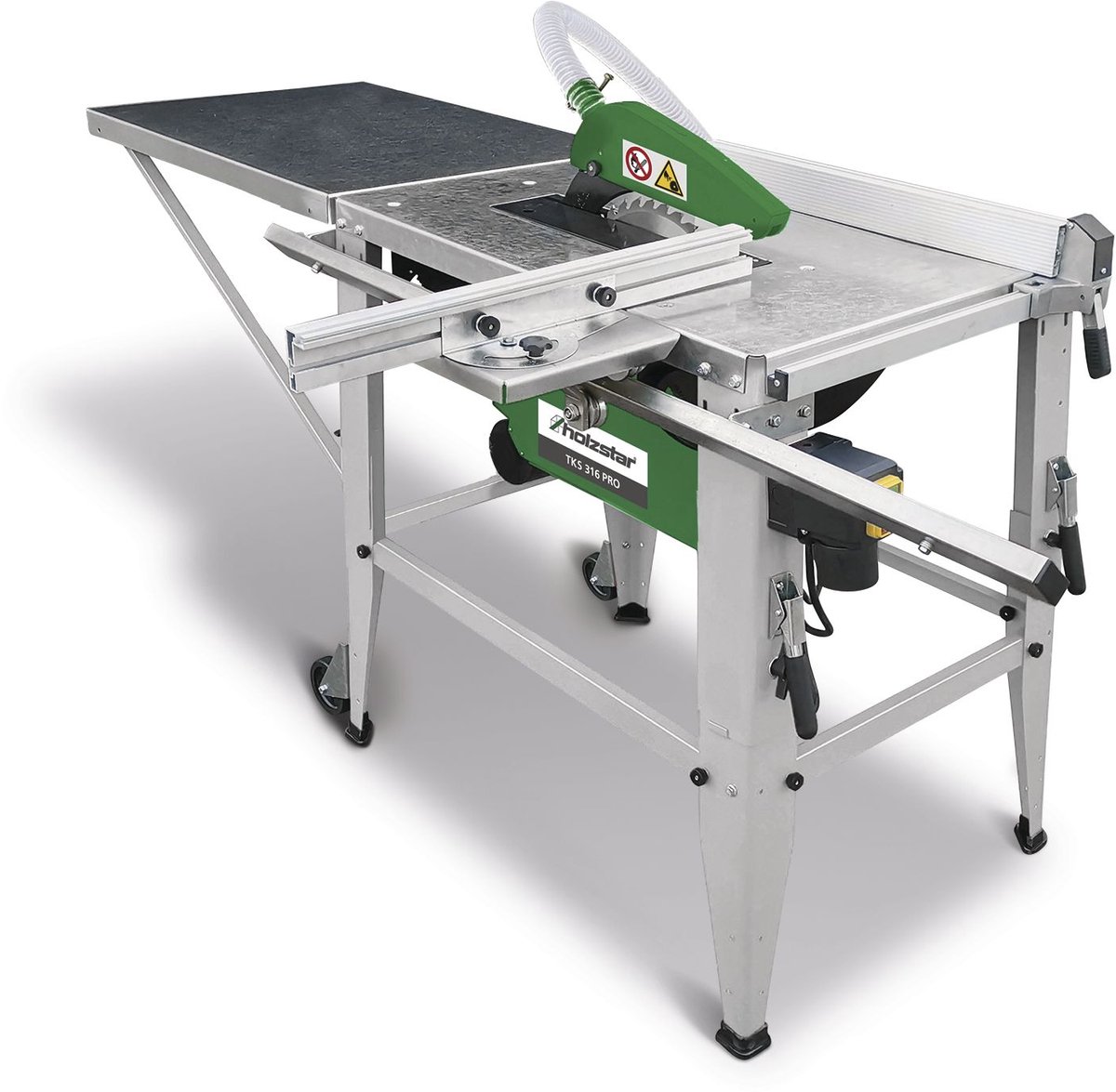 Universele mobiele precisie zaagtafel voor hout zaaghoogte 90 mm 2,8 kW 400V incl. cirkelzaagblad dia. 315 mm Holzstar TKS316PRO 400V