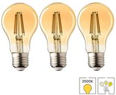 E27 LED Lamp - 3-pack - 3 staps Dimbaar - 4W - 2500K Warmwit Licht