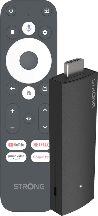 STRONG - Streaming Box Android TV 2K FHD - LEAP-UNA - Android TV HDMI Stick - Chromecast ingebouwd - Google stemassistent compatibel - eenvoudig te installeren - stickformaat - zwart