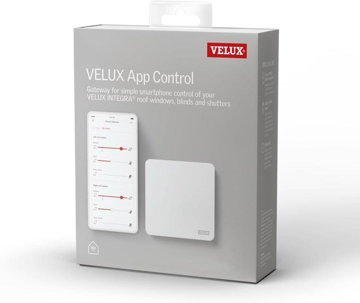 App Control voor dakramen, gordijnen en rolluiken - elektrische bediening en bediening via smartphone