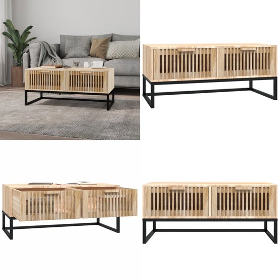 vidaXL Salontafel met Infinity LED 90x53x30 cm betongrijs, bijzettafel, woonkamertafel, middentafel, banktafel, bank tafel, accenttafel, bijzet tafel
