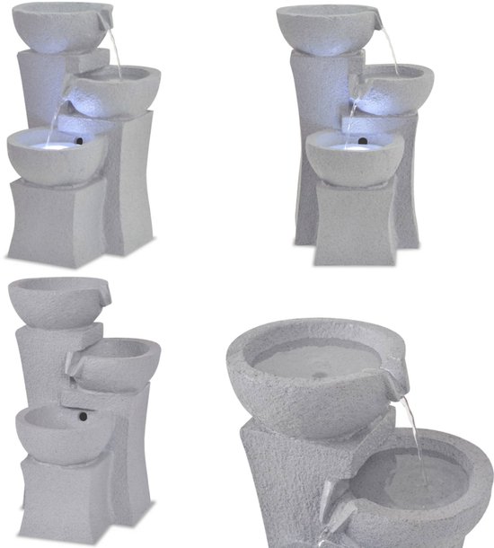 Tafelfontein - Indoor Tafelblad Fontein | 4 lagen Lotuss Leafs Kleine Waterval Fontein, USB Bureau Fontein Automatische Pomp met Krachten, LED-verlichting Waterfontein voor Woondecoratie Tafelfontein - Indoor Tafelblad Fontein | 4 lagen Lotuss Leafs Kleine Waterval Fontein, USB Bureau Fontein Automatische Pomp met Krachten, LED-verlichting Waterfontein voor Woondecoratie