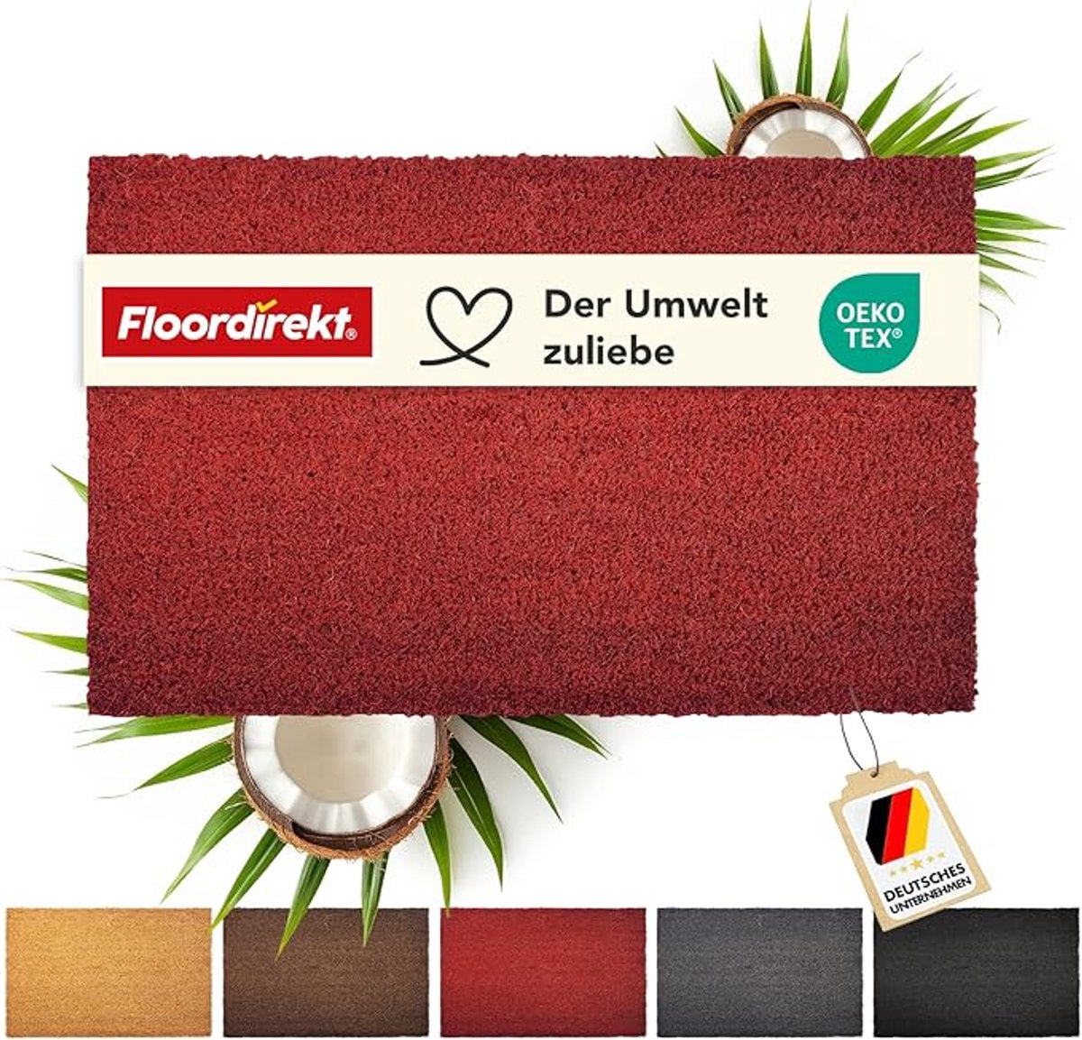 FLOORDIREKT Deurmat Kokos - Voor Binnen en Buiten - Deurmat van Kokos - Vuilvangmat voor V