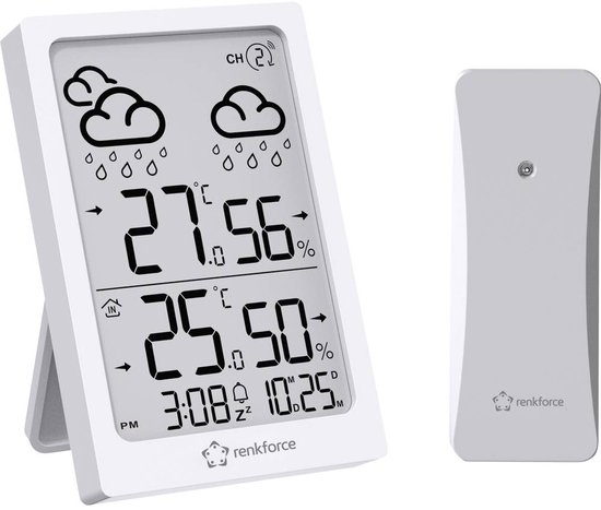 Station météo sans fil Renkforce RF-6416472 Wit