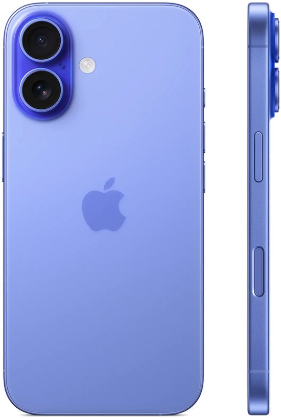 Apple iPhone 16 - 256GB - Blauw - Nieuw camerasysteem - A18-chip | bol