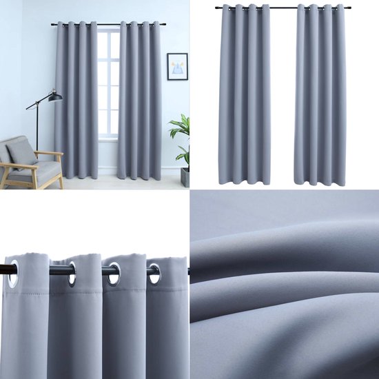Ystyle Set Van 2 Thermische Verduisterende Gordijnen, 140x225 CM