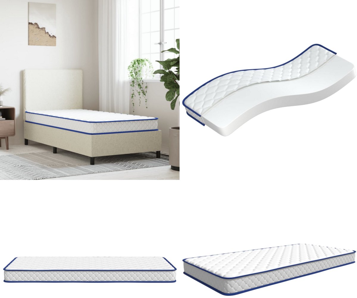 vidaXL Matras traagschuim 200x90x17 cm - Traagschuimmatras - Traagschuimmatrassen - Traagschuim Matras - Traagschuim Matrassen
