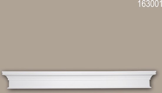 Fronton 163001 Profhome Encadrement de porte design intemporel classique  blanc | bol