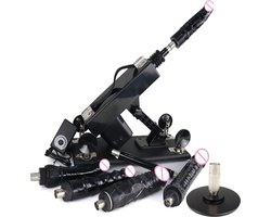 Compleet Sex Machine Pakket met 7 Opzetstukken – Inclusief Dildo’s – Seksmachine voor Mannen en Vrouwen – Neukmachine – Fuck machine – Zwart