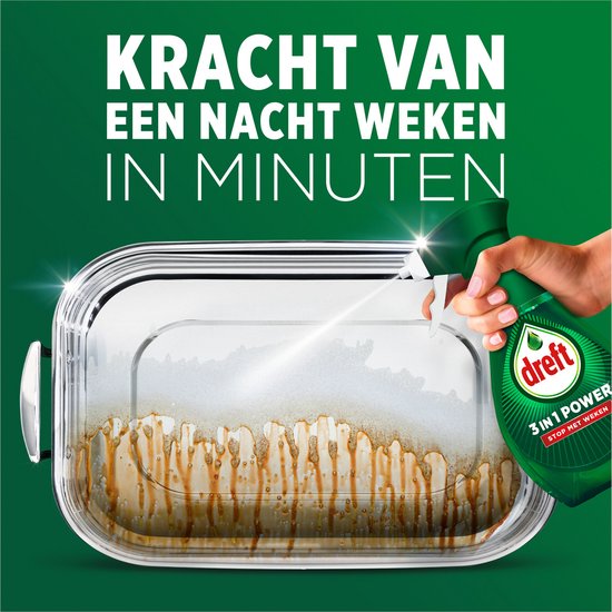 Dreft 3in1 Power Spray voor Vaat en Keuken - Navulling - Vetverwijderaar - Citroengeur - 10 x 500 ML