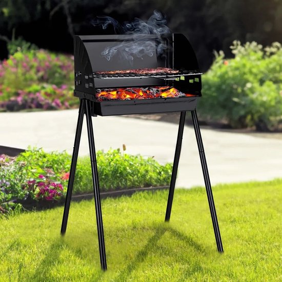 Haushalt 64256 - Standgrill - bbq - met windbescherming van Haushalt — afbeelding 2
