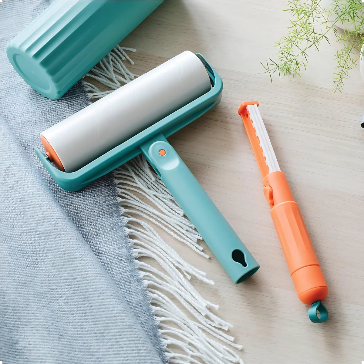 Juehu lint roller, pluisroller, 6 rollen met 90 vellen, pluisroller, rol, pluisrol, kledingroller, snelle en gemakkelijke verwijdering van stofhaar en pluisjes, totaal 540 vellen en 2 handgrepen