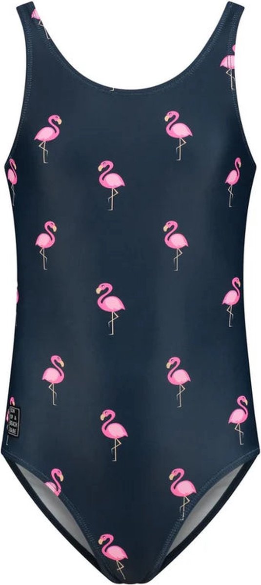 Son of a Beach - Flamingo Blue Meisjes Badpak - maat 74-80 - Blauw