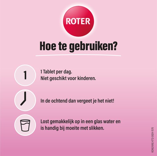 Roter Vitamine C 1000 mg bruis - Ondersteunt je natuurlijke weerstand - Suikervrij - Vegan - Met lekkere frisse zwarte bes-appelsmaak - 15 bruistabletten