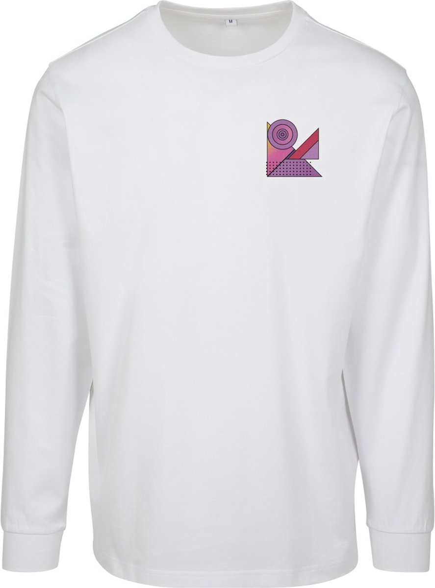 Mister Tee Abstract Colour Longsleeve top M Wit