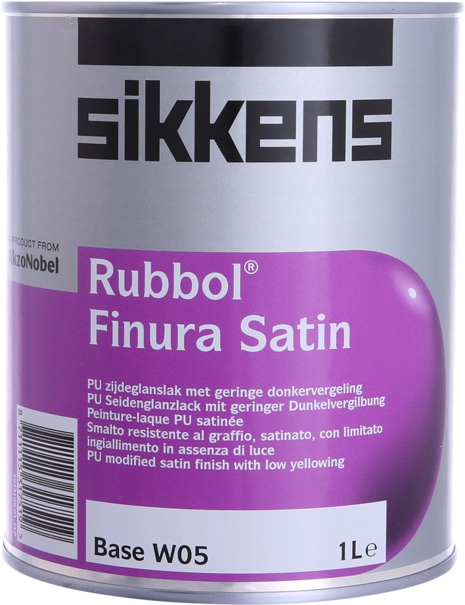 Sikkens Rubbol Finura Satin RAL9010 Gebroken wit 1 Liter