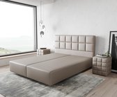 Boxspring-frame Dream-Fine kunstleder taupe 160x200