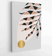 Botanical and gold abstract wall arts vector collection. 3 - Moderne schilderijen – Vertical – 1880158291 - 50*40 Vertical