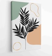 Botanical and gold abstract wall arts vector collection. 1 - Moderne schilderijen – Vertical – 1876883203 - 50*40 Vertical