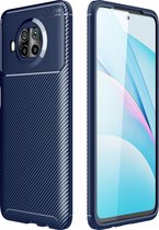 Xiaomi Mi 10T Lite Hoesje - Mobigear - Racing Serie - TPU Backcover - Blauw - Hoesje Geschikt Voor Xiaomi Mi 10T Lite