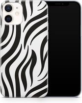 ShieldCase Wild Zebra  geschikt voor Apple iPhone 12 / 12 Pro hoesje - zwart/wit