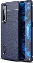 Mobigear Luxury Telefoonhoesje geschikt voor OPPO Find X2 Pro Hoesje Flexibel TPU Backcover - Blauw