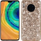 Huawei Mate 30 Hoesje - Mobigear - Glitter Serie - Hard Kunststof Backcover - Goud - Hoesje Geschikt Voor Huawei Mate 30