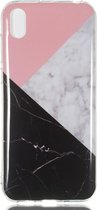 Mobigear Hoesje geschikt voor Huawei Y5 (2019) Telefoonhoesje Flexibel TPU | Mobigear Marble Backcover | Y5 (2019) Case | Back Cover - Driekleurig