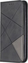Apple iPhone 11 Hoesje - Mobigear - Rhombus Slim Serie - Kunstlederen Bookcase - Zwart - Hoesje Geschikt Voor Apple iPhone 11