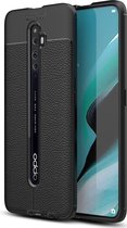 Mobigear Hoesje geschikt voor OPPO Reno2 Z Telefoonhoesje Flexibel TPU | Mobigear Luxury Backcover | Reno2 Z Case | Back Cover - Zwart