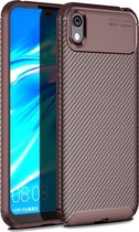 HONOR 8S Hoesje - Mobigear - Racing Serie - TPU Backcover - Bruin - Hoesje Geschikt Voor HONOR 8S