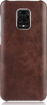 Xiaomi Redmi Note 9 Pro Hoesje - Mobigear - Excellent Serie - Hard Kunststof Backcover - Bruin - Hoesje Geschikt Voor Xiaomi Redmi Note 9 Pro