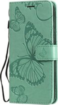 Nokia 1.3 Hoesje - Mobigear - Butterfly Serie - Kunstlederen Bookcase - Turquoise - Hoesje Geschikt Voor Nokia 1.3