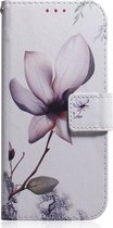 Samsung Galaxy A90 Hoesje - Mobigear - Design Serie - Kunstlederen Bookcase - Magnolia - Hoesje Geschikt Voor Samsung Galaxy A90