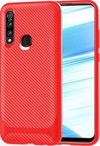 Mobigear Racing Telefoonhoesje geschikt voor OPPO A31 Hoesje Flexibel TPU Backcover - Rood