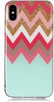 Apple iPhone XS Max Hoesje - Mobigear - Design Serie - TPU Backcover - Tribal Stripe - Hoesje Geschikt Voor Apple iPhone XS Max