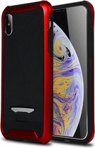 Apple iPhone Xs Max Hoesje - Mobigear - Armor Serie - Hard Kunststof Backcover - Rood - Hoesje Geschikt Voor Apple iPhone Xs Max