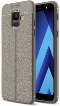 Mobigear Luxury TPU Backcover Hoesje - Geschikt voor Samsung Galaxy A6 (2018) - Grijs
