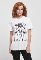 Disney Mickey Mouse Dames Tshirt -L- Minnie Loves Mickey Wit