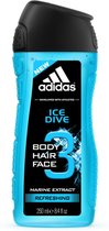 12x Adidas Ice Dive Douchegel 250 ml
