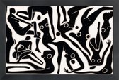 JUNIQE - Poster in houten lijst Ecstatic Nudes 7 -30x45 /Wit & Zwart