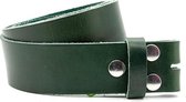 Dames riem met drukkers groen 4 cm breed - Groen - Riem zonder gesp - Echt Nerf leder - Taille: 95cm - Totale lengte riem: 110cm