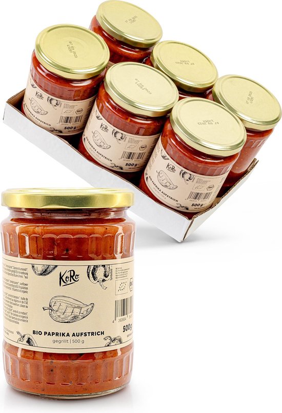 KoRo | Pâte à tartiner aux poivrons grillés bio 6 x 500 g