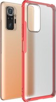 Xiaomi Redmi Note 10 Pro Hoesje - Mobigear - Shockproof Serie - Hard Kunststof Backcover - Rood - Hoesje Geschikt Voor Xiaomi Redmi Note 10 Pro