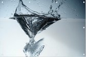 Spattend water closeup - Foto op Tuinposter - 120 x 80 cm