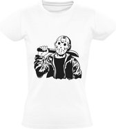 Jason Voorhees Dames t-shirt | moordenaar | halloween | horror | zombie | Wit