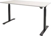 Zit Sta Bureau - Elektrisch 180x90 Eiken -zwart frame