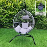 Chaise suspendue Egg chair - Grijs - Max: 150 kg - 126x101x192 cm - Housse de pluie imperméable